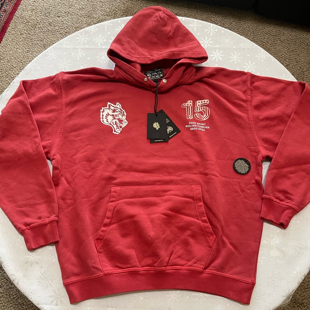 Darc Sport (#704/1000 Made) Vintage Collection Red Hoodie with Graphic Design